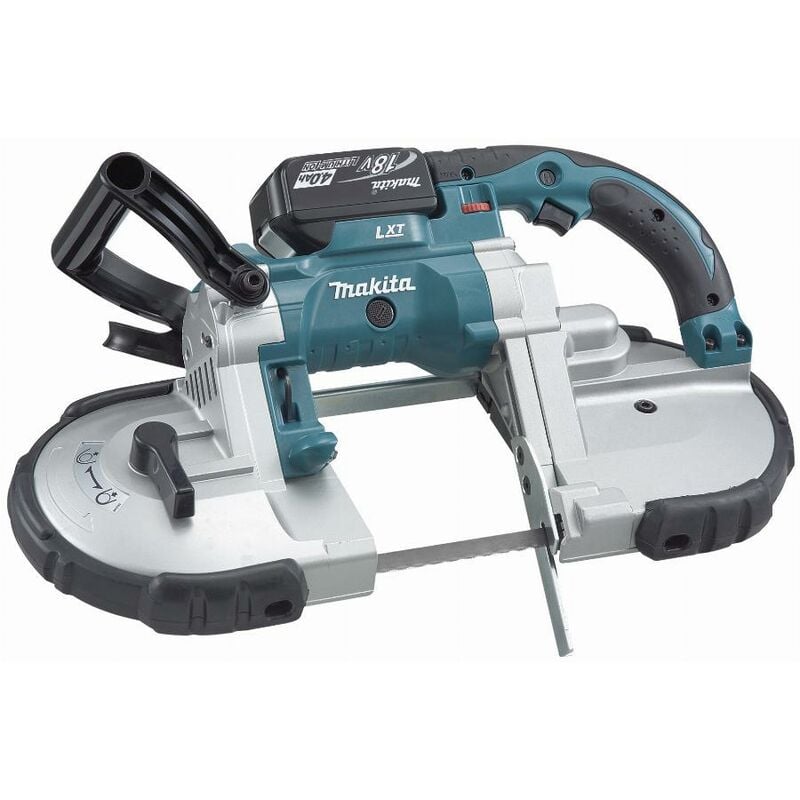 foto del prodotto makita sega a nastro 18 v li ion 4 ah 2 batterie, caricabatterie, valigetta dpb180rme