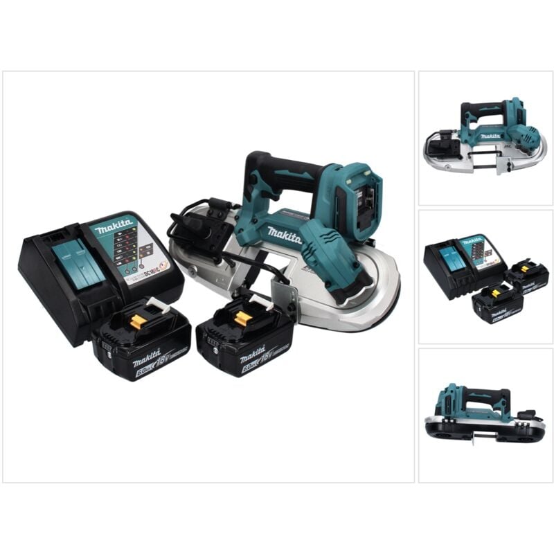 foto del prodotto makita - sega a nastro a batteria senza spazzole dpb 183 rg 18 v 66 mm 2x batterie 6,0 ah caricabatterie