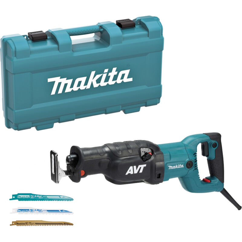 foto del prodotto makita sega a sciabola 1510w sistema avt con 3 lame scatola jr3070cth
