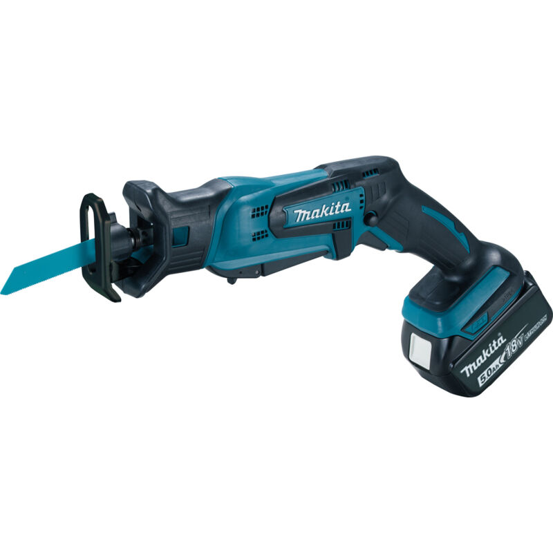 foto del prodotto makita sega alternativa a batteria 18v djr183rt1j 1x 5,0 ah caricabatterie 2 lame makpac