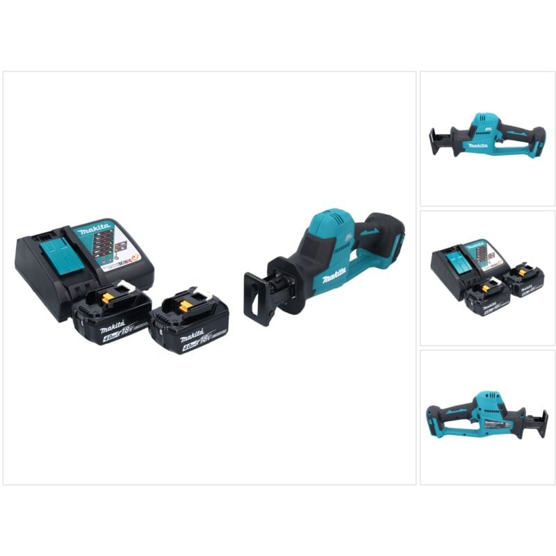 foto del prodotto makita sega alternativa a batteria djr 189 rm 18 v brushless 2 batterie da 4,0 ah kit di ricarica