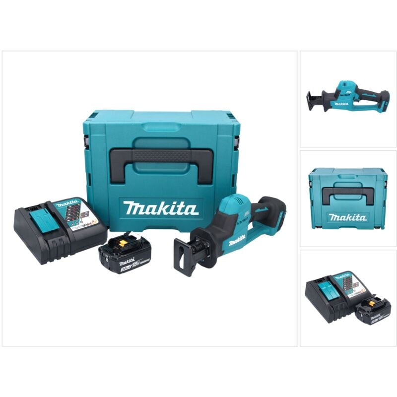 foto del prodotto makita sega alternativa a batteria djr189rf1j 18v brushless 1x batteria 3.0ah caricabatterie valigetta makpac