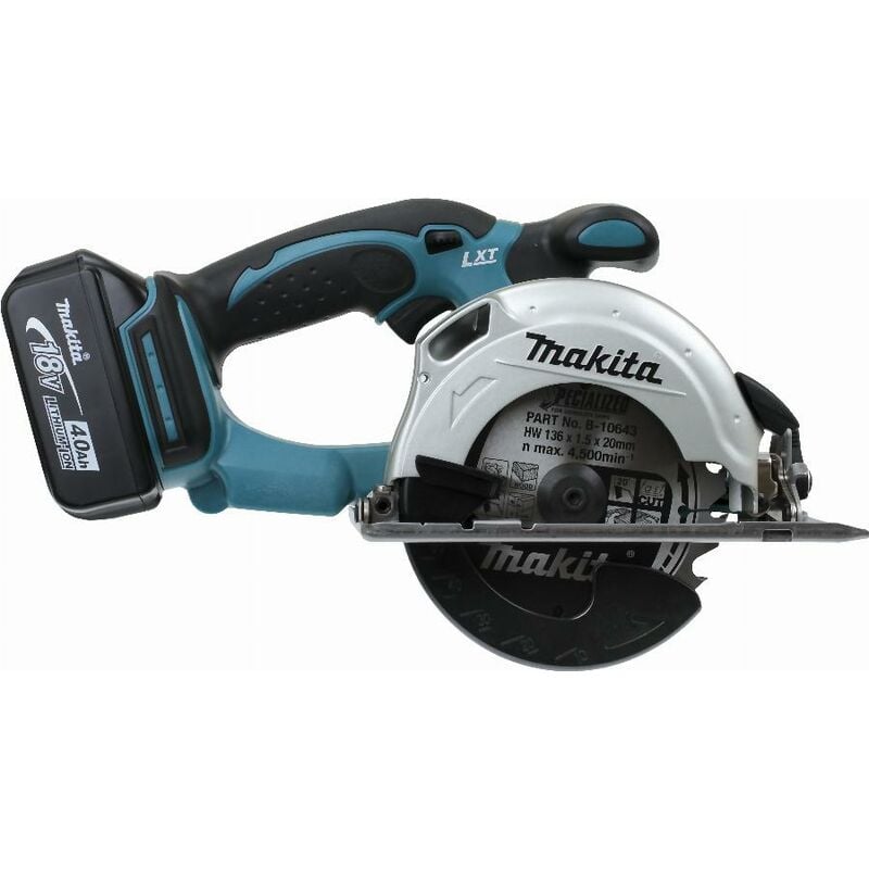 foto del prodotto makita sega circolare 18 v li ion 4 ah 136 mm 2 batterie, caricabatterie, valigetta dss501rmj