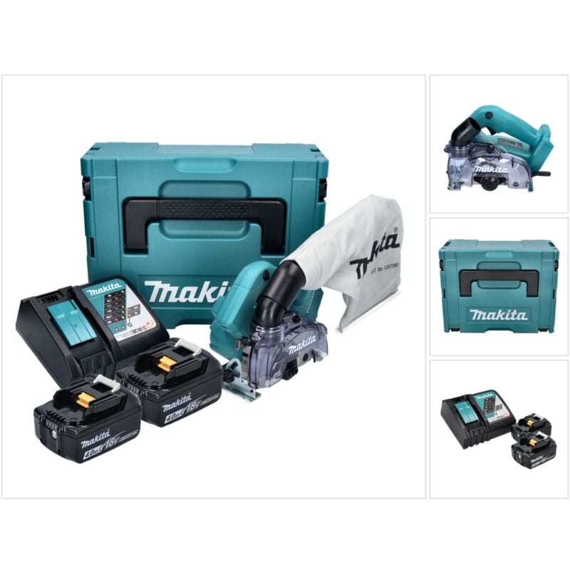 foto del prodotto makita sega circolare a batteria dcc500rmj 125 mm brushless 18v 2x batterie 4,0ah caricabatterie valigetta makpac