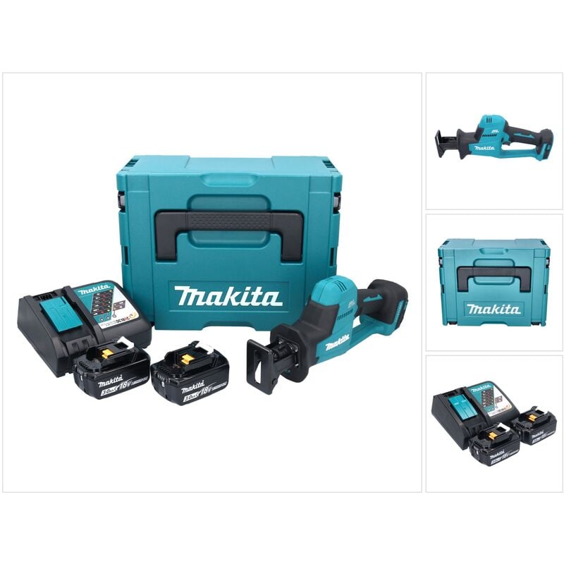 foto del prodotto makita sega circolare a batteria djr189rfj 18v brushless 2 batterie da 3,0ah caricabatterie valigetta makpac