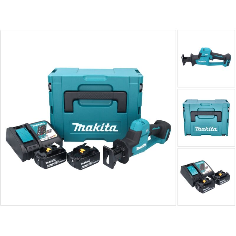 foto del prodotto makita sega circolare a batteria djr189rgj 18v brushless 2 batterie da 6,0ah caricabatterie valigetta makpac