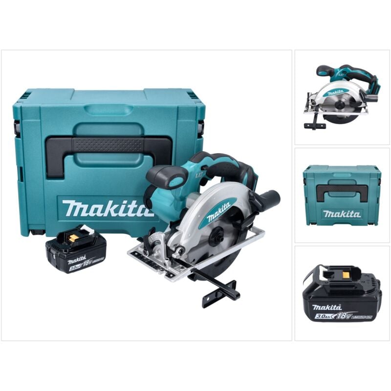 foto del prodotto makita sega circolare dss 610 f1j 18 v 165 mm 1x batteria 3,0 ah makpac senza caricabatterie