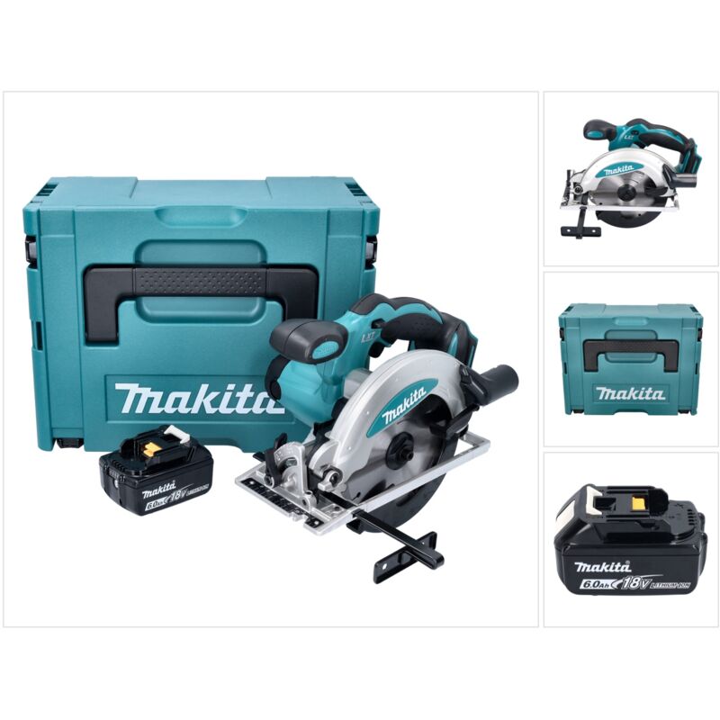 foto del prodotto makita sega circolare dss 610 g1j 18 v 165 mm 1x batteria 6,0 ah makpac senza caricabatterie