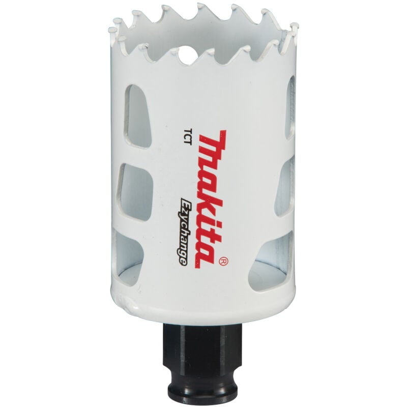 foto del prodotto makita sega de corona e 06719 ezychange, 44 mm, ideale per forare con precisione legno, metallo, plastica, de sistema di cambio rapido ezychange,