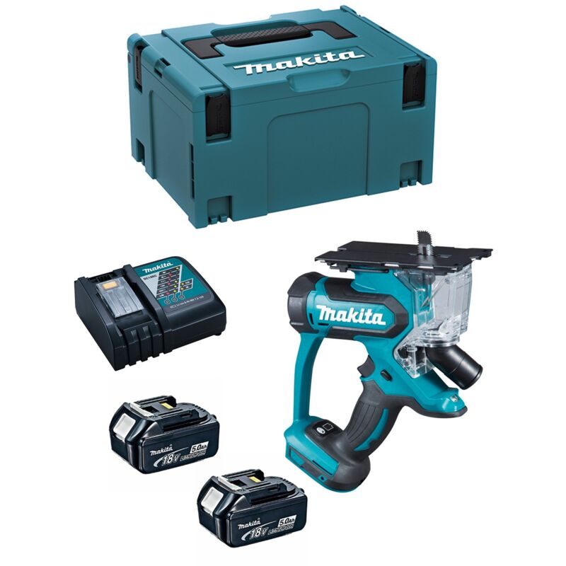 foto del prodotto makita seghetto per cartongesso dsd180rtj 2 x 5,0 ah dc18rc makpac 3 