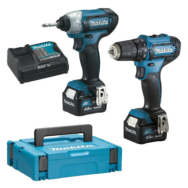 foto del prodotto makita set di 2 macchine bl1040b df333d td110d clx224smj