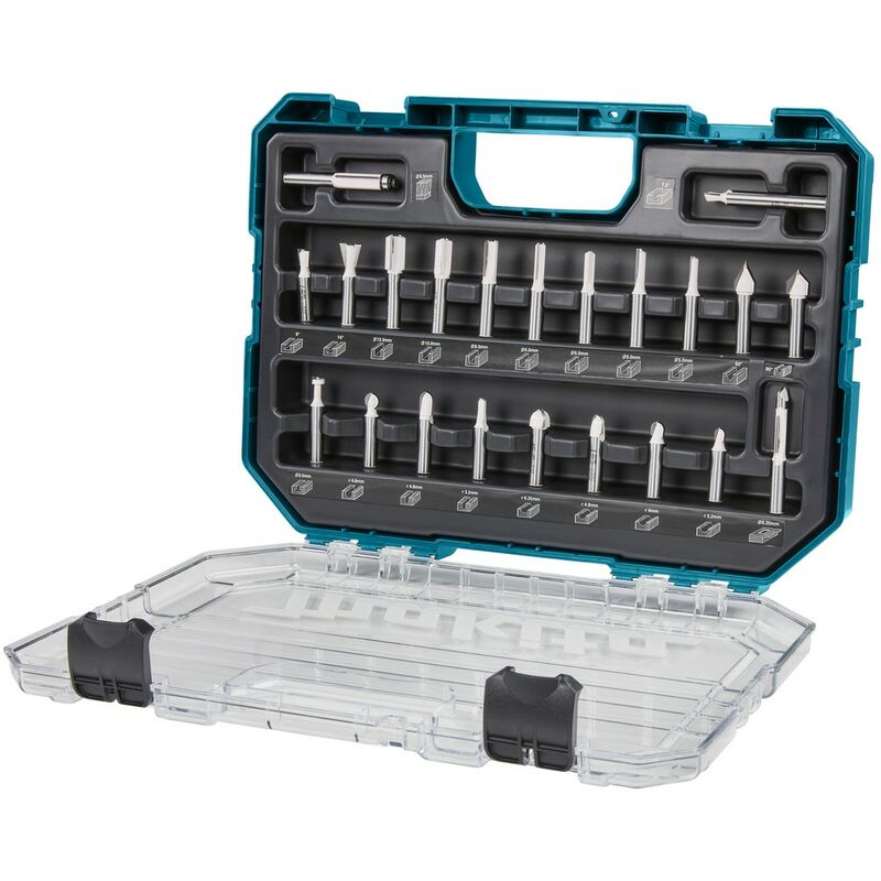 foto del prodotto makita set di 22 frese per scanalatura d 74784