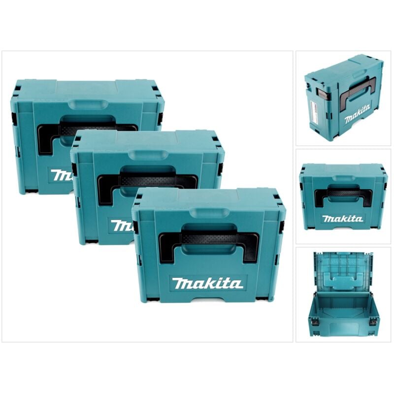foto del prodotto makita set di 3x valigette makpac 2 senza inserto