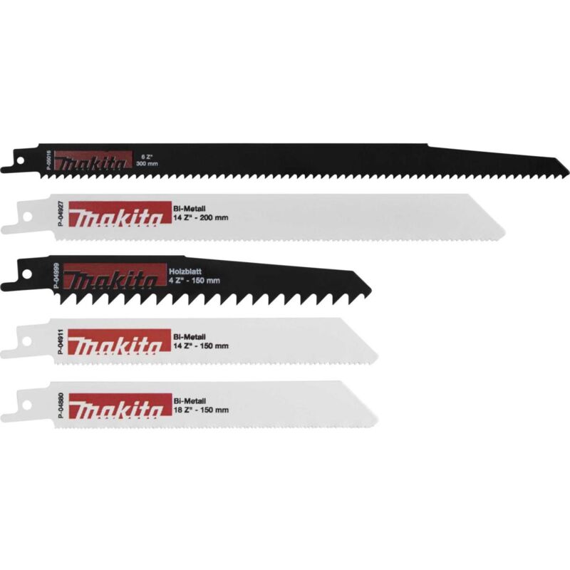immagine 0 del prodotto makita set di lame per seghe alternative per legno, acciaio dolce 5 pezzi