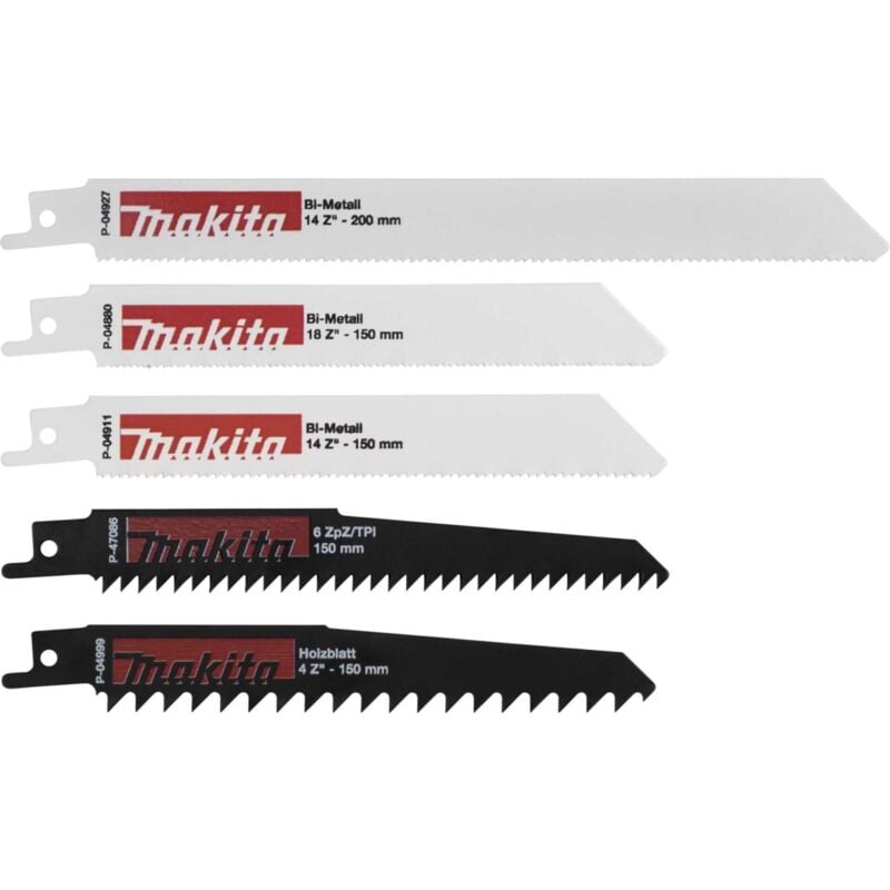 foto del prodotto makita set di lame per seghe alternative per legno, metallo 5 pezzi