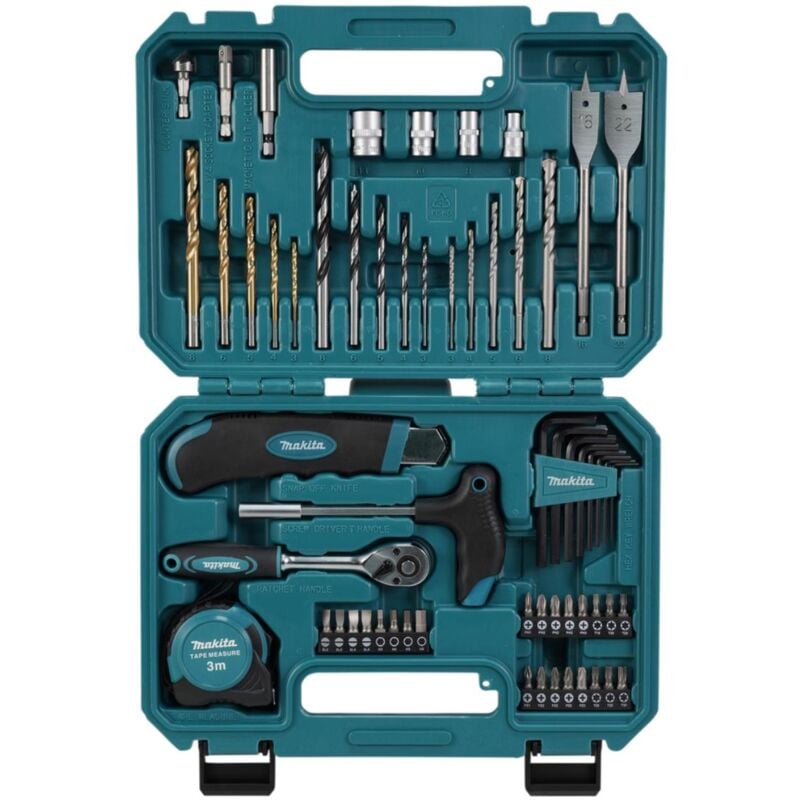 foto del prodotto makita set di punte e trapani 60 pezzi. 60 pezzi.