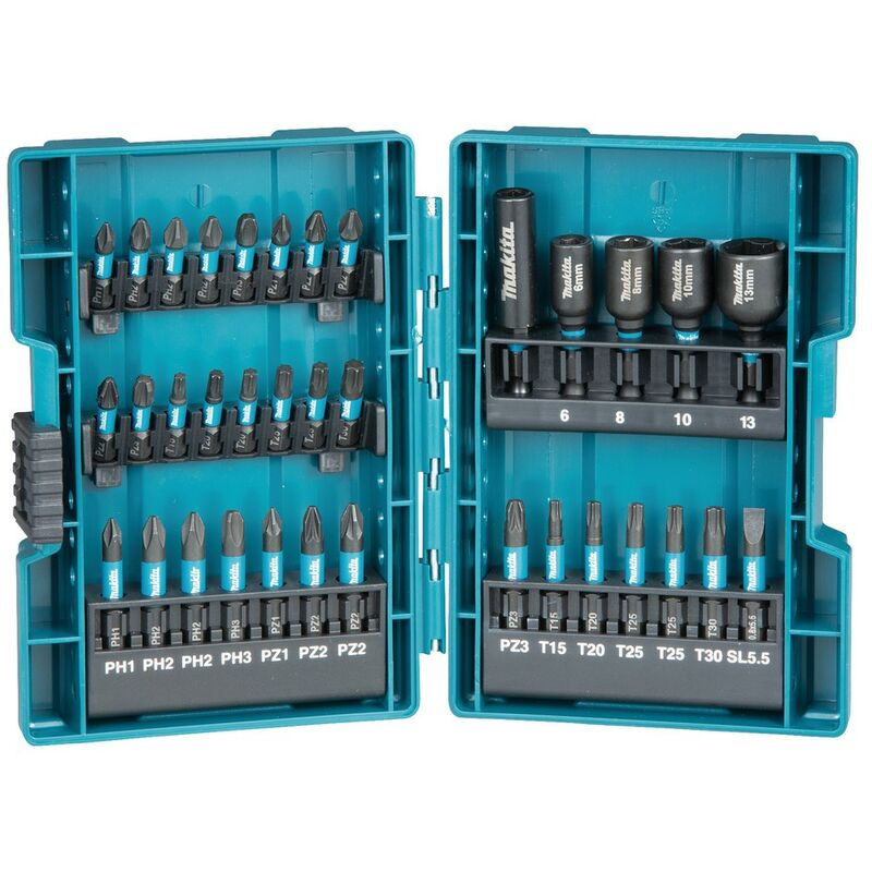 foto del prodotto makita set di punte, portapunte e bussole impact black 35 pezzi b 66880