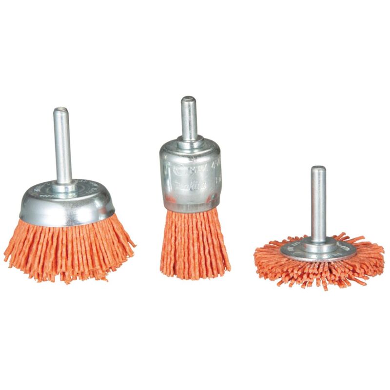 foto del prodotto makita set di spazzole in nylon rosso k80 grosso, 3 pezzi 80g 3 pezzi