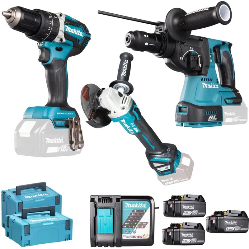 foto del prodotto makita set elettroutensili dlx3119tj 18v 5ah
