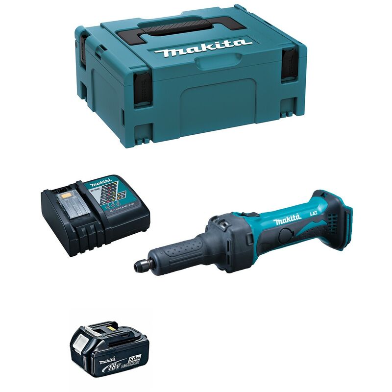 foto del prodotto makita smerigliatrice diritta dgd800rtj1 1 x 5,0 ah dc18rc makpac 2 
