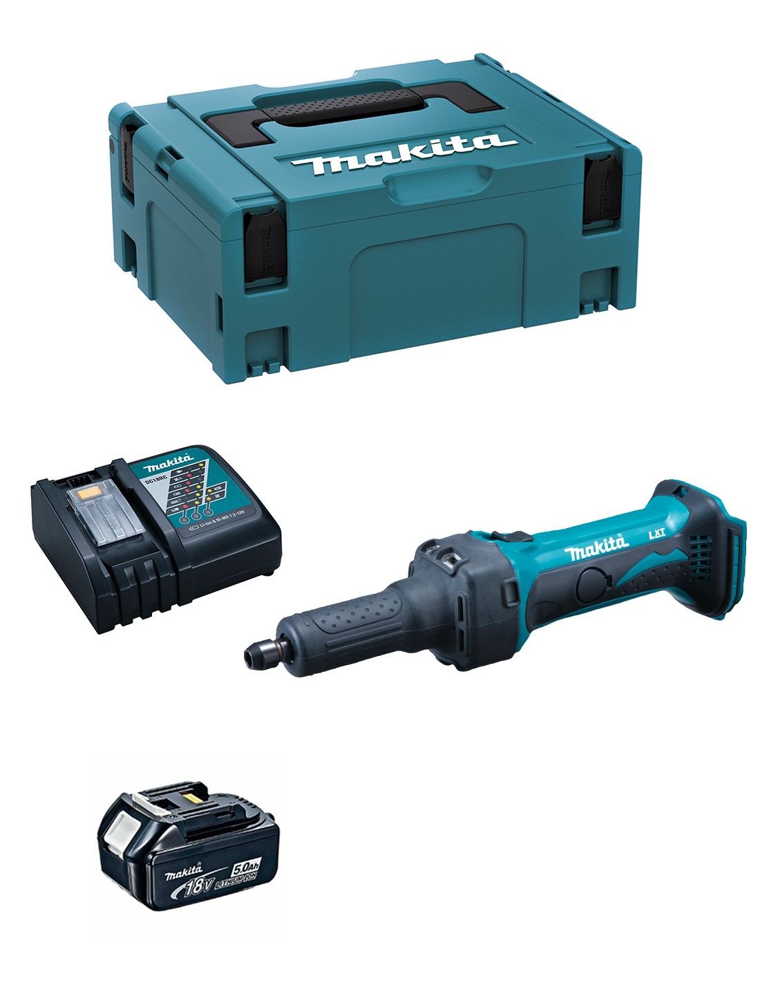 foto del prodotto makita smerigliatrice diritta dgd800rtj1 1 x 5,0 ah dc18rc makpac 2 8435587921929