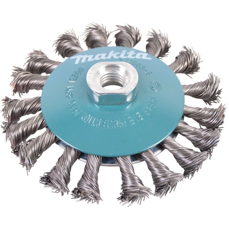 foto del prodotto makita spazzola a disco in acciaio m14 115mm d 39883