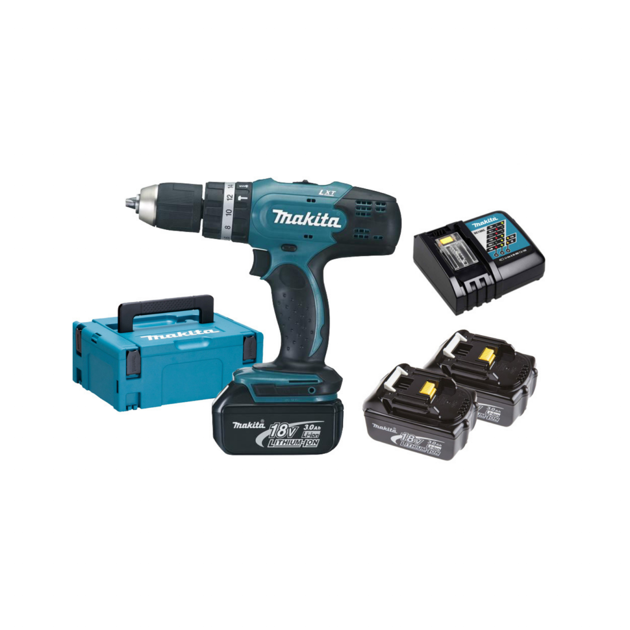 foto del prodotto makita superkit trapano e 3 batterie