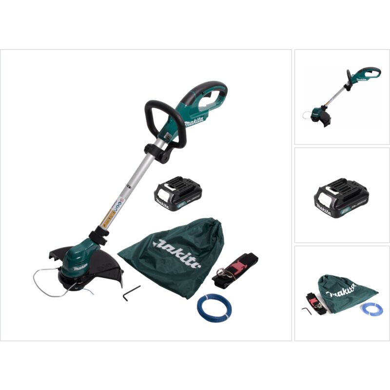 foto del prodotto makita tagliaerba a batteria ur 100 da1 10,8v 1x batteria ricaricabile 2,0ah 1x testa a filo e accessori senza caricabatterie