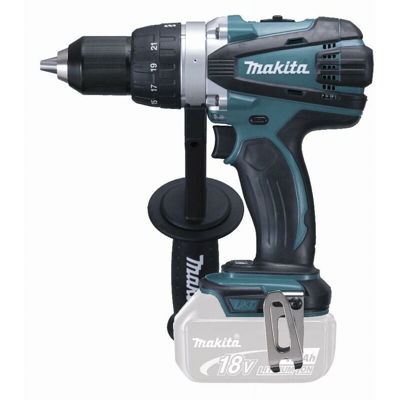 foto del prodotto makita trapano 18 v li ion 13 mm senza batteria n caricatore ddf458z