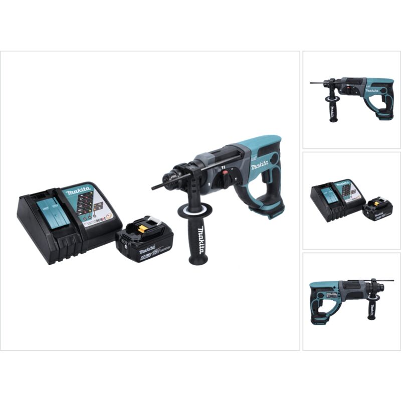 foto del prodotto makita trapano a batteria dhr 202 rg1 18 v 2,0 j sds plus 1x batteria 6,0 ah caricatore