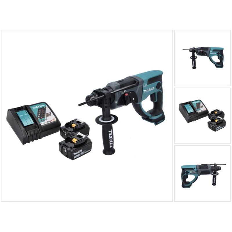 foto del prodotto makita trapano a batteria dhr 202 rt 18 v 2,0 j sds plus 2x batterie 5,0 ah caricabatterie