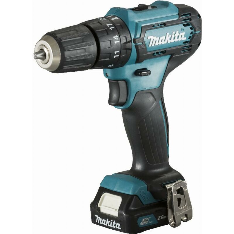 foto del prodotto makita trapano a percussione 12 v li ion 2 ah cxt 10 mm 2 batterie, caricabatterie, valigetta hp333dwae