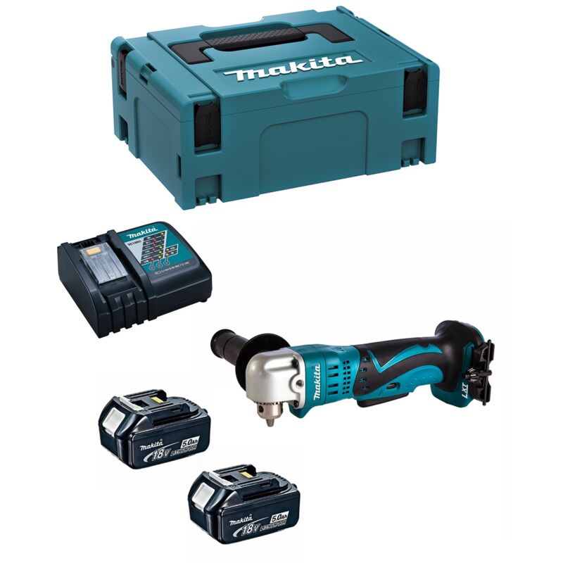 foto del prodotto makita trapano angolare dda350rtj 2 x 5,0 ah dc18rc makpac 2 