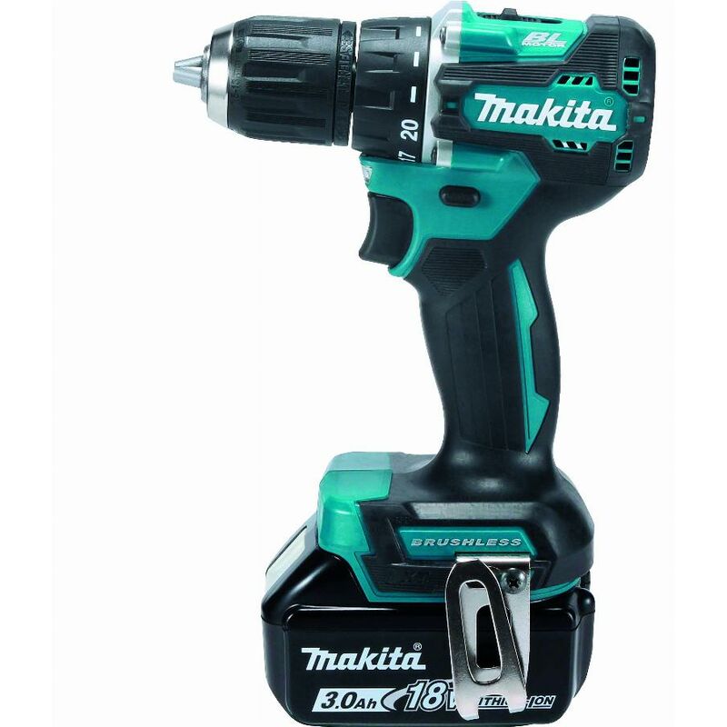 foto del prodotto makita trapano automatico 40nm 18v 2 batt.bl1830b caricatore ddf487rfj