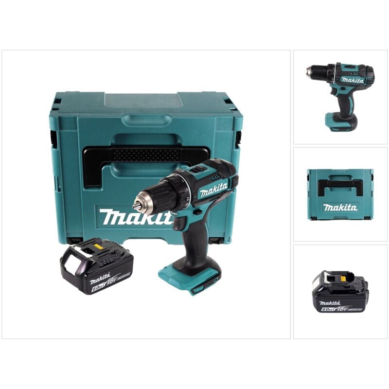 foto del prodotto makita trapano avvitatore a batteria ddf 482 g1j 62nm 18v 1x batteria 6,0ah valigetta makpac senza caricabatterie