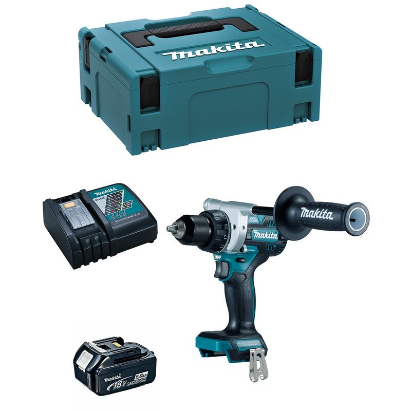 foto del prodotto makita trapano avvitatore ddf486rtj1 1 x 5,0 ah dc18rc makpac 2 