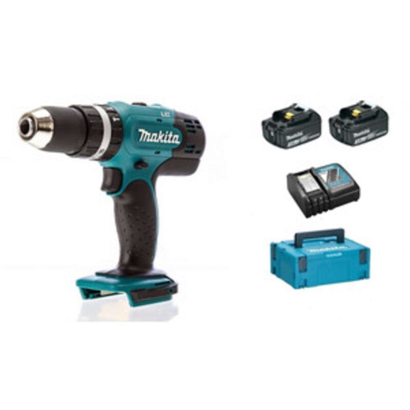 foto del prodotto makita trapano avvitatore dhp453rfj 18v c perc