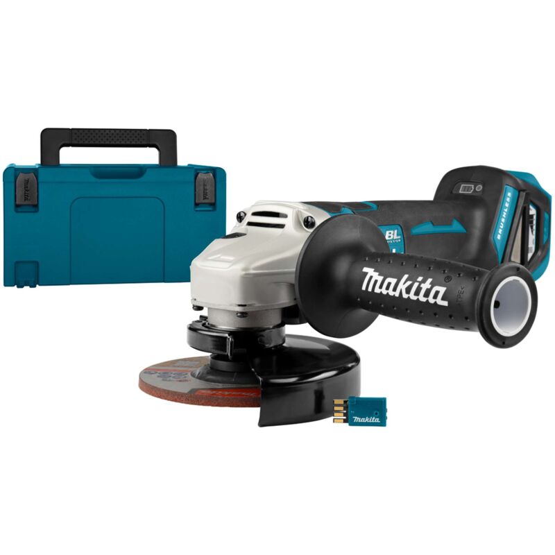 foto del prodotto makita utensili smerigliatrice angolare a batteria 18v 125 mm, senza batteria e caricabatterie dga518zju