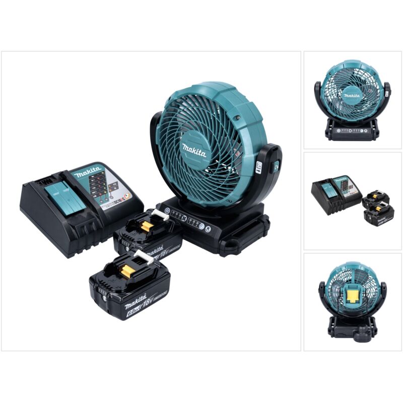 foto del prodotto makita ventilatore a batteria dcf 102 rg 18 v 18 cm 2x batteria ricaricabile 6,0 ah caricabatterie