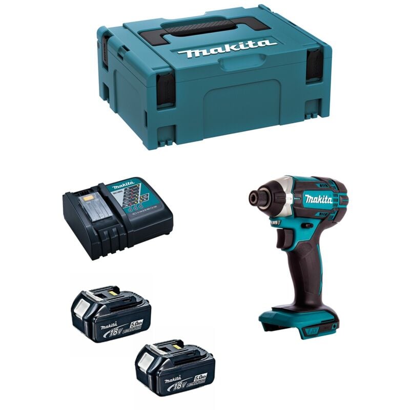 foto del prodotto makita visseuse chocs 18v 2 batteries li ion 5ah chargeur coffret makpac dtd152rtj