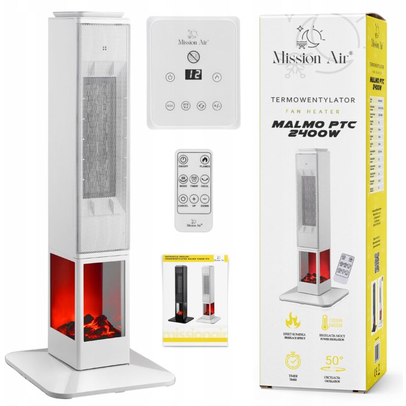 foto del prodotto malmo 2400w termoventilatore a colonna bianco