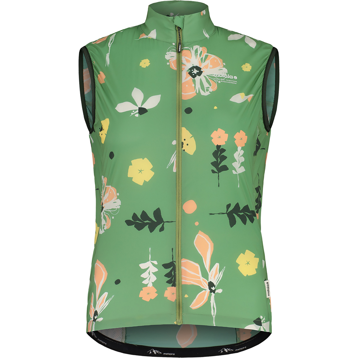 foto del prodotto maloja donna gilet con stampa seism.