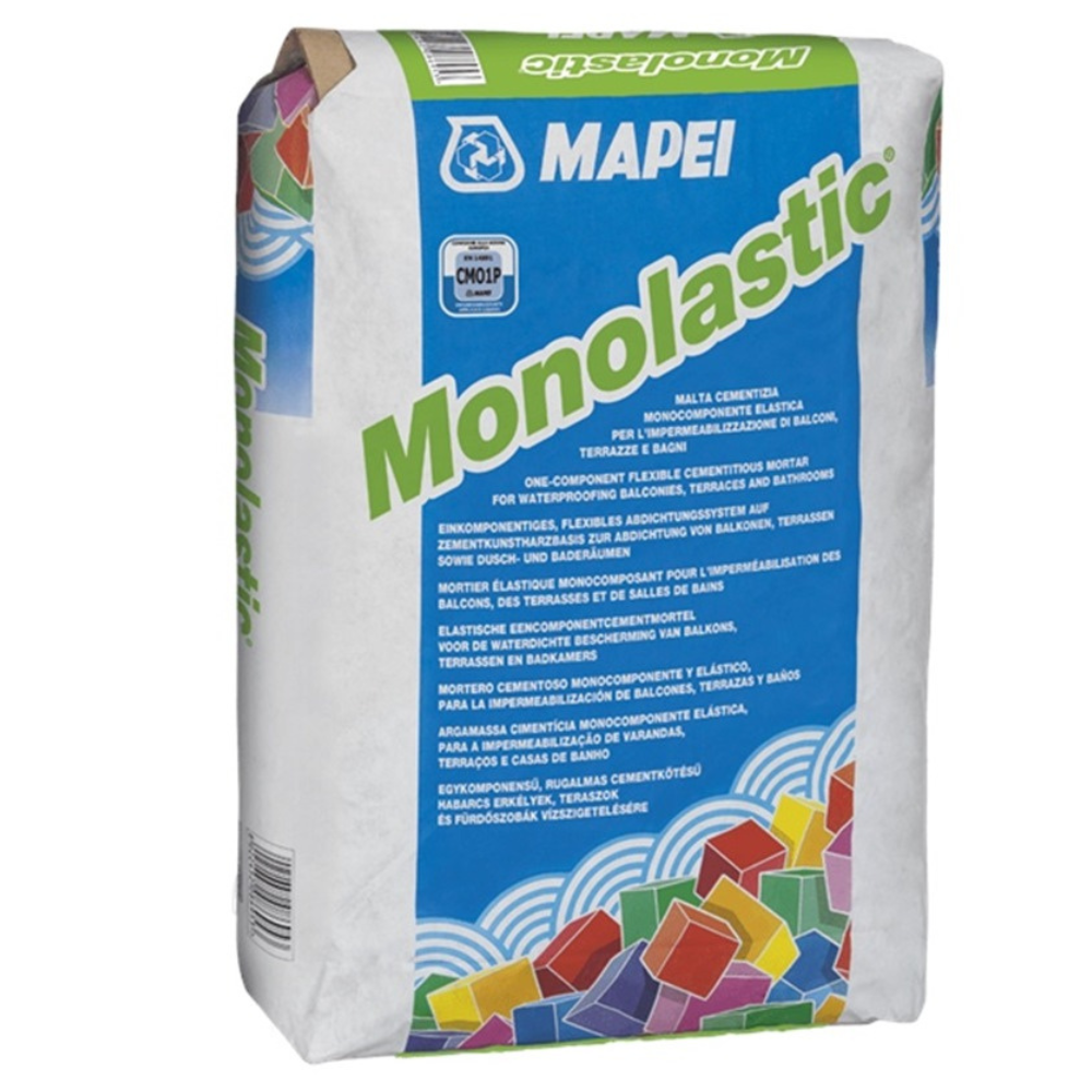 foto del prodotto malta cementizia monolastic monocomponente impermeabilizzante mapei sacco 20 kg