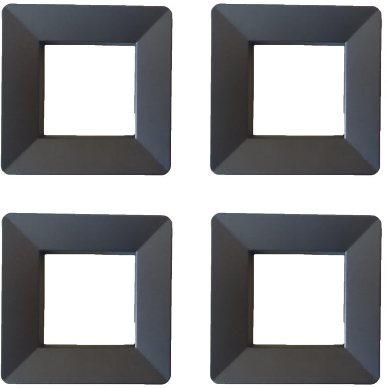 foto del prodotto mama store maniglia orione ghisa grigio scuro quadrata in plastica 90x90 cc64 set x 4 pcs con viti