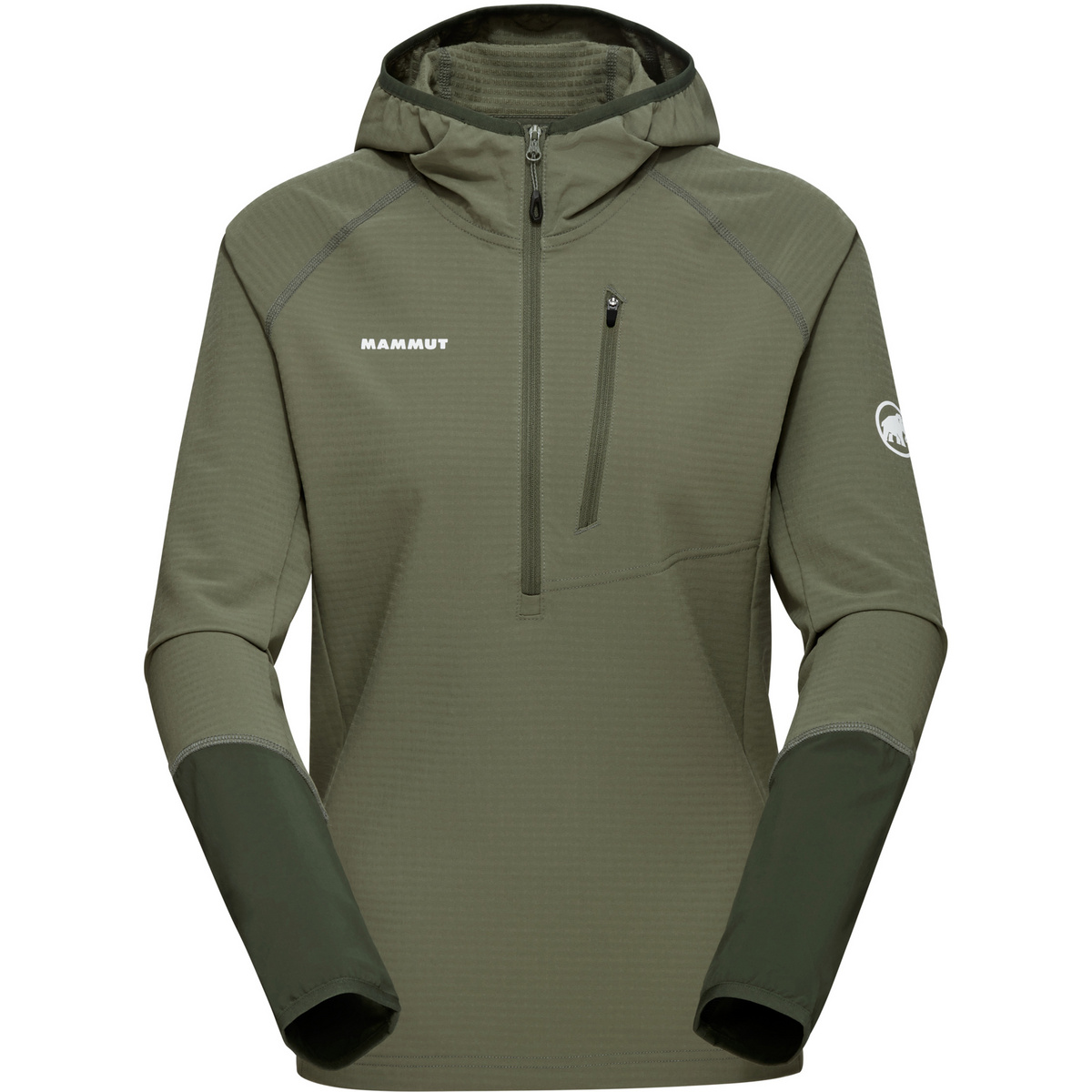 foto del prodotto mammut donna felpa con cappuccio madris light ml half zip