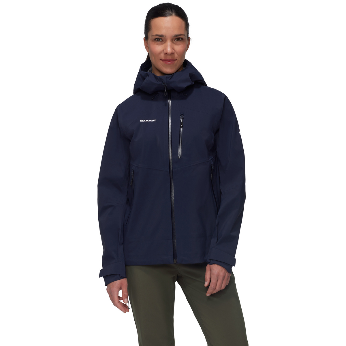 foto del prodotto mammut donna giacca con cappuccio alto guide hs