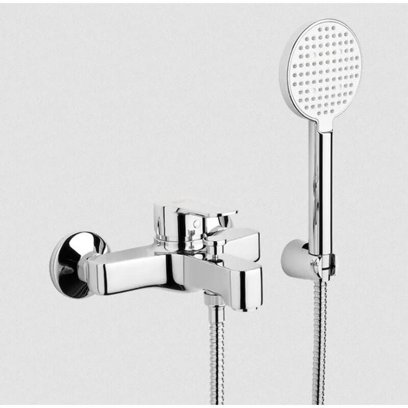 foto del prodotto mamoli 4vip miscelatore monocomando vasca con deviatore doccetta e supporto codice prod 1682fx19h021