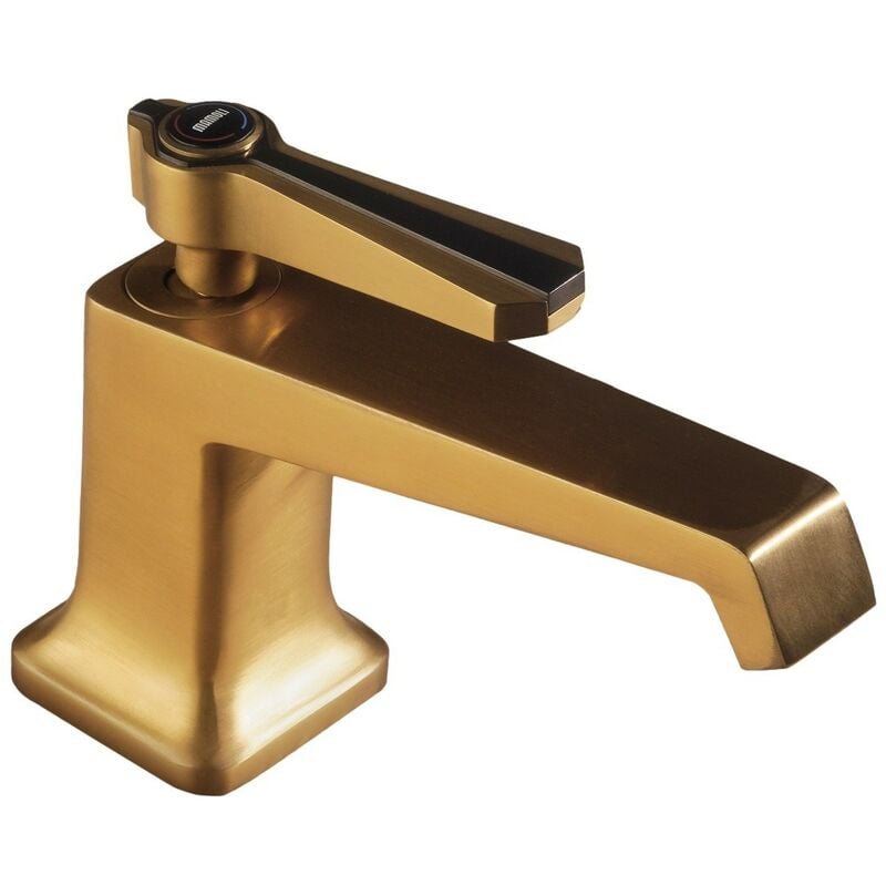 foto del prodotto mamoli - miscelatore lavabo monoforo colore ottone spazzolato con piletta clic clac 1938 41380000065g ottone spazzolato