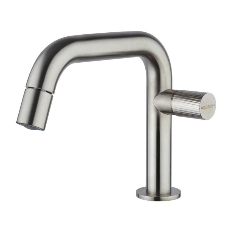 foto del prodotto mamoli miscelatore monocomando per bidet colore acciaio spazzolato tuttodunpezzo 57100000005a acciaio spazzolato