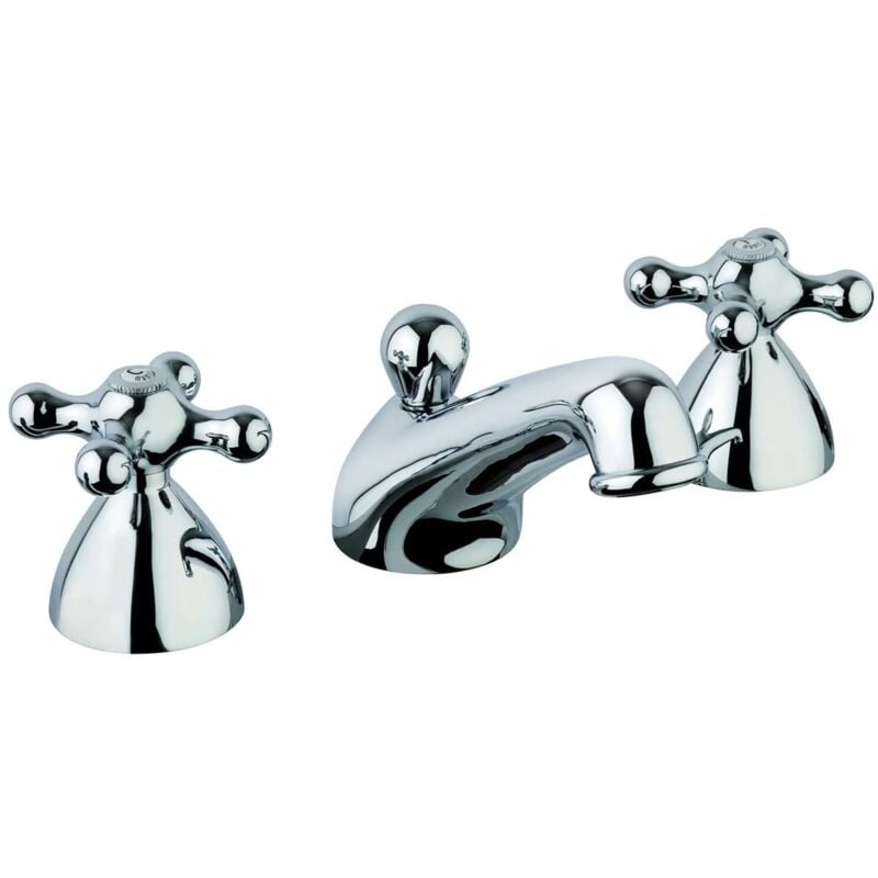 foto del prodotto mamoli miscelatore per lavabo a 3 fori con piletta di scarico 1 1 4 epoca 45350000e051 cromo